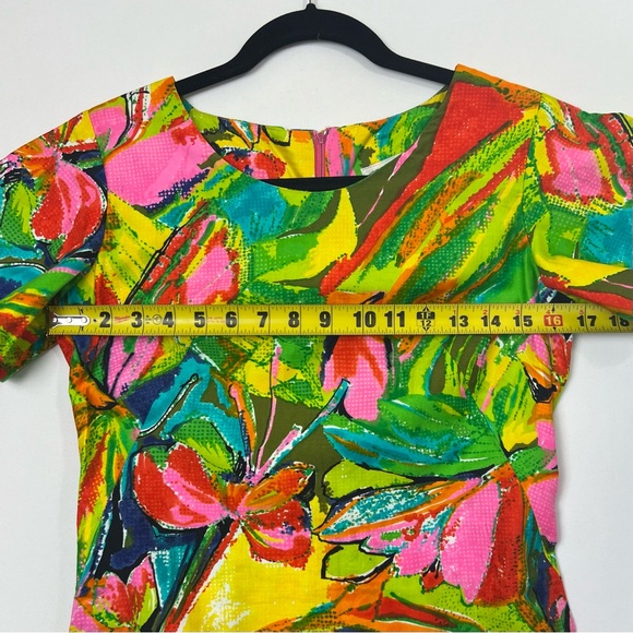 Vintage 1960s Snyder Craft Mod Dress Colorful Psychedelic Print Womens Small - Picture 7 of 9